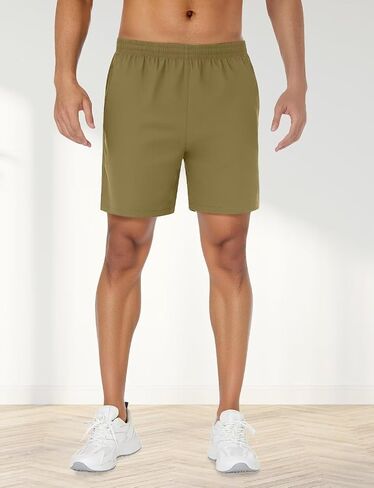 Men's Casual Shorts Stretch Waistband Lightweight Walking Hiking Shorts with Pockets in Saudi Arabia