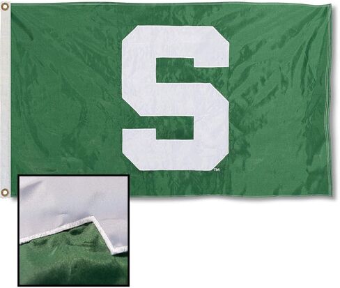 علم النايلون المطرز والمخيط من MSU Spartans in Saudi Arabia