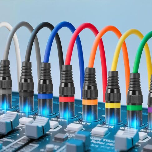VEVOR XLR Cable 6.5 ft, 10 Pack, Shielded Balanced DMX Male to Female Microphone Cables, Gold-Plated 3-Pin XLR Mic Speaker Cord Wire, for Stage Lighting, Microphones, Amplifier, Mixer, Speaker Systems in Saudi Arabia