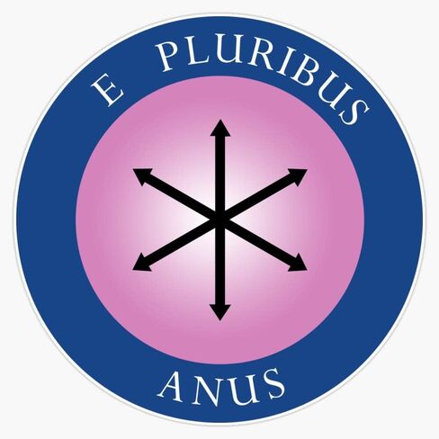 Generic E Pluribus Anus - ملصق علم كلية المجتمع Greendale ملصق ممتص للصدمات مقاس 5 بوصات in Kuwait