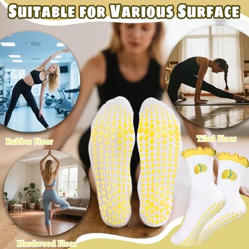 Non-Slip Yoga Socks Cute Embroidery Women's Fitness Pilates Yoga Socks in Saudi Arabia