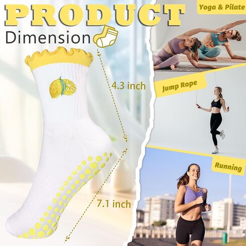 Non-Slip Yoga Socks Cute Embroidery Women's Fitness Pilates Yoga Socks in Saudi Arabia