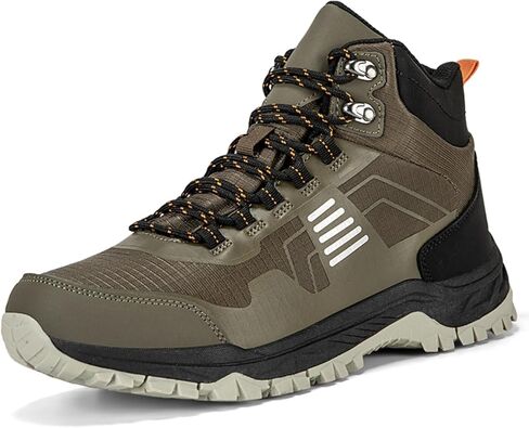 Men's Waterproof Hiking Boots - Lightweight Mid Ankle Lace Up, Non-Slip, Sand-Proof Trekking Shoes, Comfortable Rugged Outdoor Boot for Camping, Backpacking, Mountain Trails in Kuwait