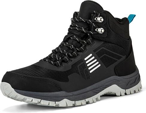 Men's Waterproof Hiking Boots - Lightweight Mid Ankle Lace Up, Non-Slip, Sand-Proof Trekking Shoes, Comfortable Rugged Outdoor Boot for Camping, Backpacking, Mountain Trails in Kuwait