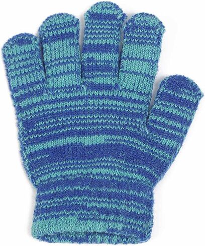 Kids Hats and Gloves Sets,Warm Knit Winter Beanie Hat Scarf Gloves for Boys Girls Pom Poms Toddler Hats 1-11 Years in Kuwait