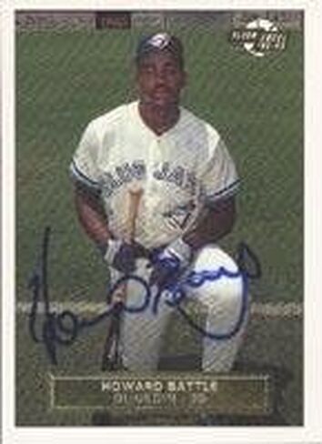 Howard Battle Dunedin Jays - بطاقة Jays Affiliate 1992 Fleer Excel الموقعة - بطاقة الدوري الثانوية. يأتي هذا المنتج مع شهادة الأصالة من Autograph-Sports. موقعة - البيسبول in Saudi Arabia