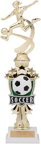 Express Medals (1-3-5 Pack) of 14 Inch ATR Series Girls Soccer Trophy Award with Engraved Personalized Plate in Saudi Arabia