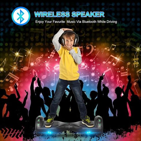 UNI-SUN Self Balancing Scooter for Kids, 6.5" Two Wheels Scooter with Bluetooth and Lights for Girls Boys Kids Adults in Saudi Arabia