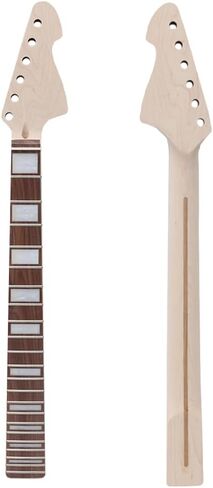Guitar Neck 22 fret 30 inch DIY for Baritone style Maple Rosewood Fretboard Block inlay Bolt on heel, white in Saudi Arabia