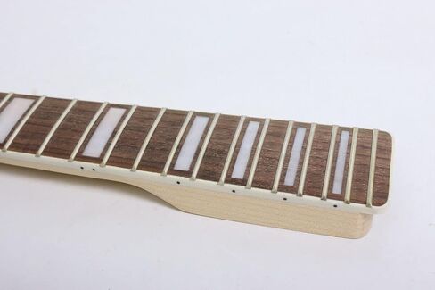 Guitar Neck 22 fret 30 inch DIY for Baritone style Maple Rosewood Fretboard Block inlay Bolt on heel, white in Saudi Arabia