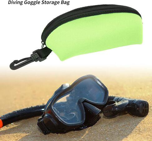 Diving Goggle Storage Bag, Portable Dustproof Fall Diving Goggle Storage Bag Resistant Neoprene Gadgets Gear Pouch for Sunglasses Glasses in Saudi Arabia