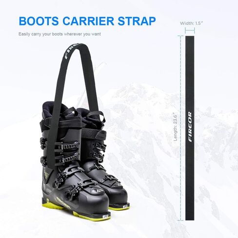 FIREOR Ski Carrier Strap, Snowboard, Pole and Boot Carry Sling Band Kit for Family Men Women & Kids, Skiing Accessories Gifts in Saudi Arabia