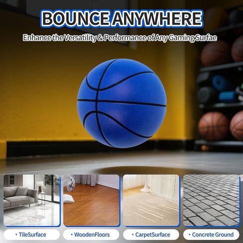 Official Silent Basketball Size 7 (29.5"),Dribble Dream Upgraded Indoor Basketball & High Bounced Airless Ball Soundless for Quiet Dribbling and Indoor Training in Kuwait