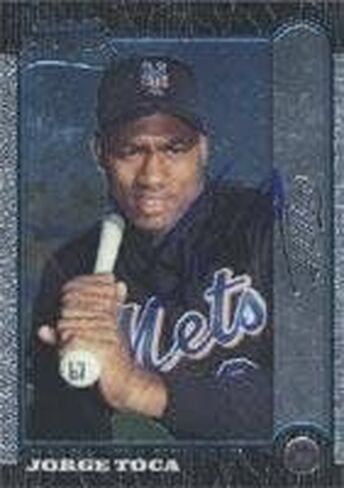 Jorge Toca New York Mets 1999 Bowman Chrome Rookie Autographed Card - Rookie Card. This item comes with a certificate of authenticity from Autograph-Sports. Autographed - MLB Autographed Baseball in Saudi Arabia