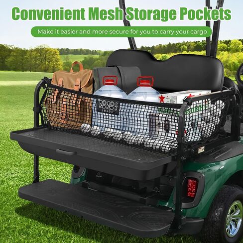 10L0L Golf Cart Rear Flip Seat Kit for EZGO RXV/Freedom RXV Gas and Electric Model 2008-up - Black/Tan in Saudi Arabia