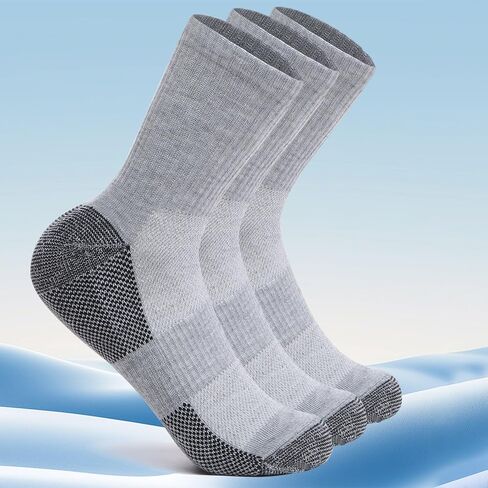 Men’s Mid Crew Socks Lightweight Soft Ribbed Mid Cut Socks for Daily Casual Wear Commuting Office Available in 1, 2, 3 Pairs in Saudi Arabia