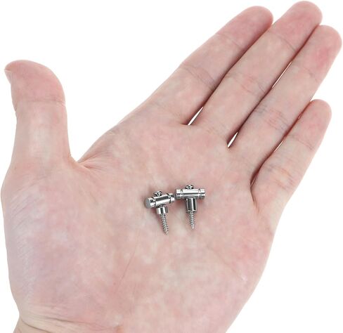 QWORK Guitar Roller String Retainers, 4 Pieces Alloy Chrome String Guides, Strings Trees Replacement (Silver) in Kuwait