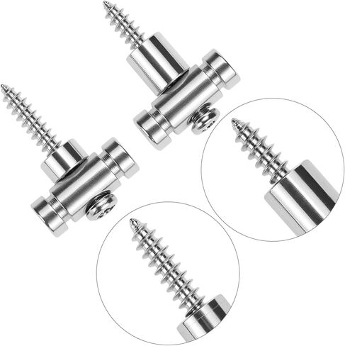 QWORK Guitar Roller String Retainers, 4 Pieces Alloy Chrome String Guides, Strings Trees Replacement (Silver) in Kuwait
