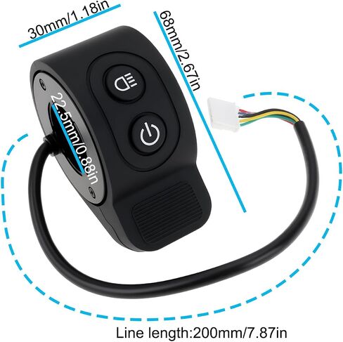 1PC Thumb Throttle of E-Scooter 5V Compatible with HX X6 X7 and X8 Electric Scooters in Saudi Arabia