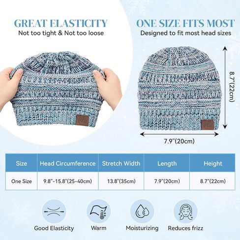 Satin Lined Beanie Women-Winter Hats for Women Silk Lined Slouchy Cute Beanie for Winter Warm Knit Ski Hat in Saudi Arabia