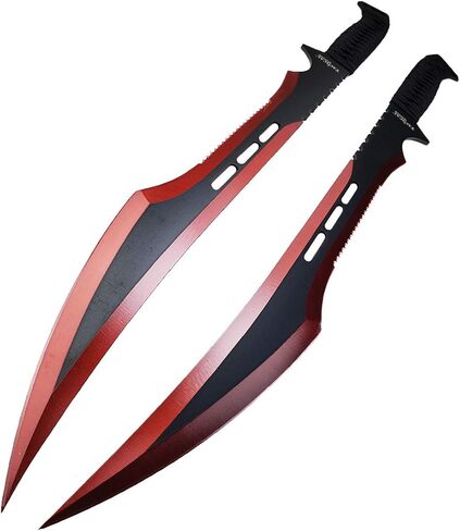27" Twin Tactical Machete 2 Pcs Set, Ninja Sword, Full Tang Katana Twin Sword. for Collection, Gift, Camping, Outdoor Sports in Saudi Arabia