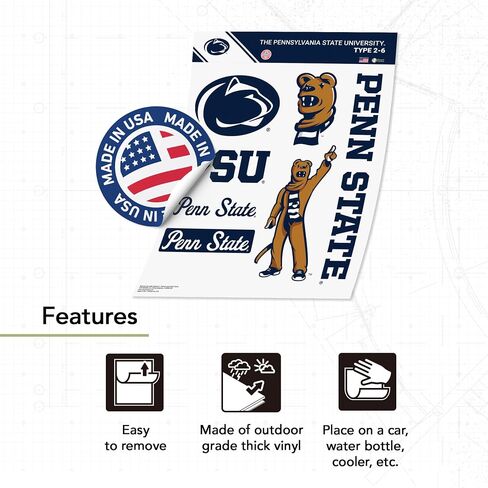Desert Cactus The Pennsylvania State University Sticker Penn State PSU Nittany Lions Sticker Vinyl Decals Laptop Water Bottle Car T2 (Type 2-6) in Saudi Arabia