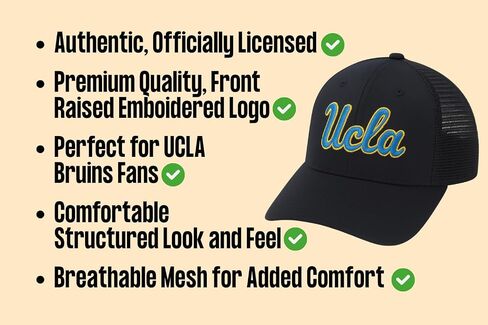 Officially Licensed University California Black Mesh Trucker MVP Hat Classic Edition Embroidered Team Logo Adjustable Structured Snapback Bruins Sports Cap in Saudi Arabia