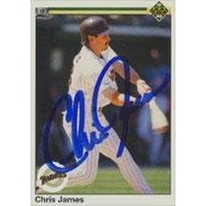 Chris James San Diego Padres 1990 Upper Deck Autographed Card. This item comes with a certificate of authenticity from Autograph-Sports. Autographed - MLB Autographed Baseball Cards in Kuwait