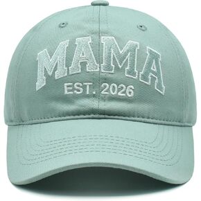 قبعة Mama EST 2026، هدايا عيد ميلاد الأم للأم الجديدة، قبعة بيسبول ماما مطرزة قابلة للتعديل للنساء in Saudi Arabia