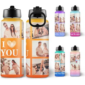 Custom Water Bottle for Baseball Fans Boys, Personalized Name, Favorite Team, Number, 18 oz Sport Water Bottle with Straw, Leak Proof Double Walled Stainless Steel, for Hot & Cold Beverages in Saudi Arabia