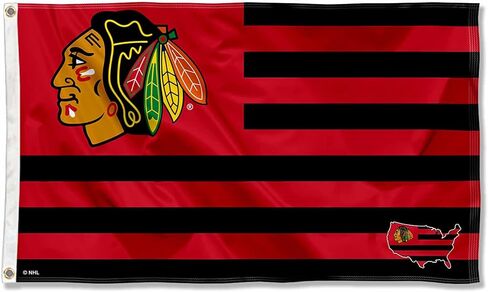 WinCraft Chicago Blackhawks American Nation 3x5 Flag in Saudi Arabia