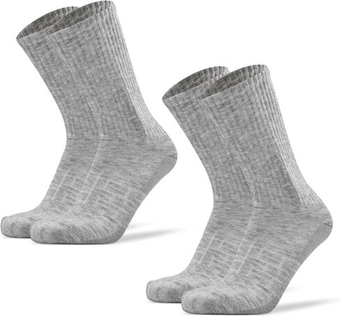 2 Pack Merino Wool Blend Crew Hiking Socks for Men Women Athletic Running Walking Thick Cushioned Soft Warm Sport Socks in Saudi Arabia