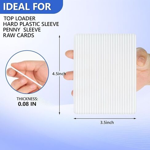 DEDC 100 Packs Trading Card Shipping Protectors Black, Card Protector Shipping for Top Loaders, Soft Card Sleeves and Semi-Rigid Card Holder, Trading Card Shipping Supplies, Card Grading Essential in Saudi Arabia