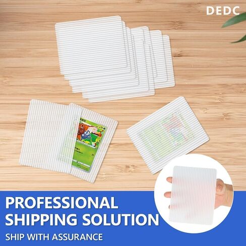 DEDC 100 Packs Trading Card Shipping Protectors Black, Card Protector Shipping for Top Loaders, Soft Card Sleeves and Semi-Rigid Card Holder, Trading Card Shipping Supplies, Card Grading Essential in Saudi Arabia