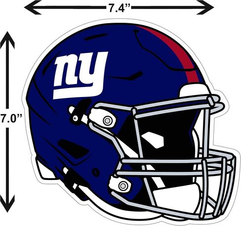 ملصق تلقائي لخوذة Siskiyou Sports NFL New York Giants، ألوان الفريق، مقاس واحد in Saudi Arabia
