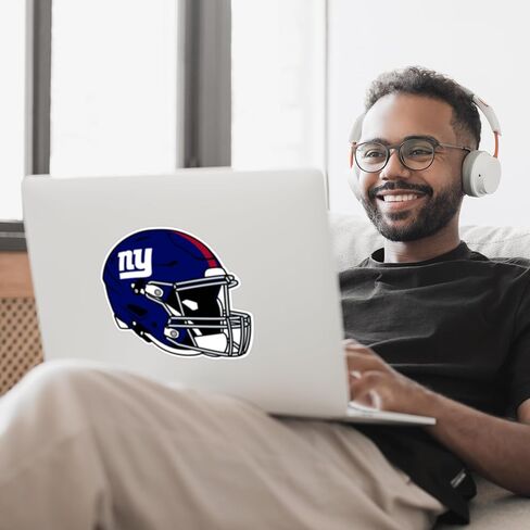 ملصق تلقائي لخوذة Siskiyou Sports NFL New York Giants، ألوان الفريق، مقاس واحد in Saudi Arabia