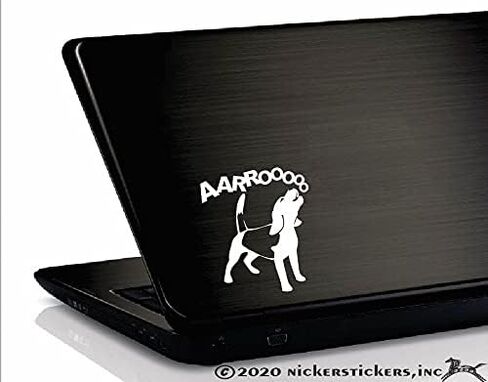Aaroooo بيغل صائق | ملصق لاصق لنافذة الكلب من الفينيل من NickerStickers® in Saudi Arabia