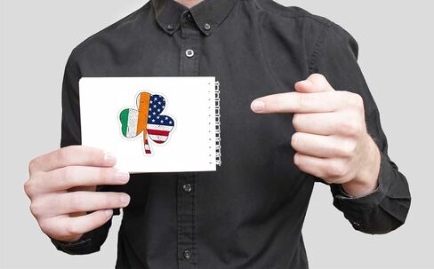 Shamrock Ireland USA Irish American Flag Decal Sticker (2 Inch) in Saudi Arabia