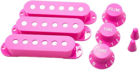 FJ&Band Electric Guitar Strat Pickup Covers (Set of 3) - Plastic Single Coil Pickup Covers for Stratocaster | Compatible with USA/Mexico/Squier Strat Electric Guitar in Saudi Arabia