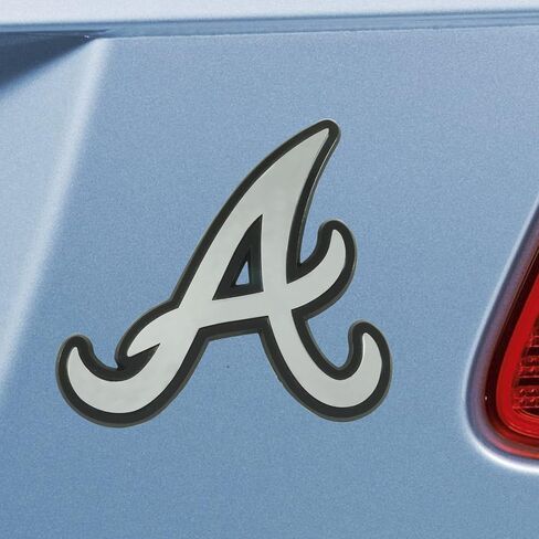 FANMATS 26508 Atlanta Braves 3D Chrome Metal Auto Emblem in Saudi Arabia