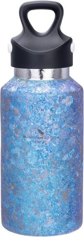 Boundless Voyage Titanium Vacuum Water Bottle Double-Walled Insulated Cup Lightweight and Leak-Proof Travel Outdoor Office School Sport Bottle (600ml silver) in Saudi Arabia