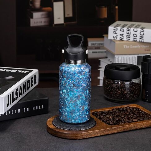 Boundless Voyage Titanium Vacuum Water Bottle Double-Walled Insulated Cup Lightweight and Leak-Proof Travel Outdoor Office School Sport Bottle (600ml silver) in Saudi Arabia