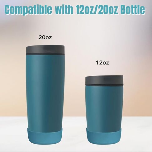 قطعتان من حذاء السيليكون المتوافق مع Owala SmoothSip Slider 12oz/20oz، حذاء زجاجة مياه مضاد للانزلاق خالٍ من BPA لأكواب القهوة أثناء السفر وملحقات الأكمام الواقية in Kuwait