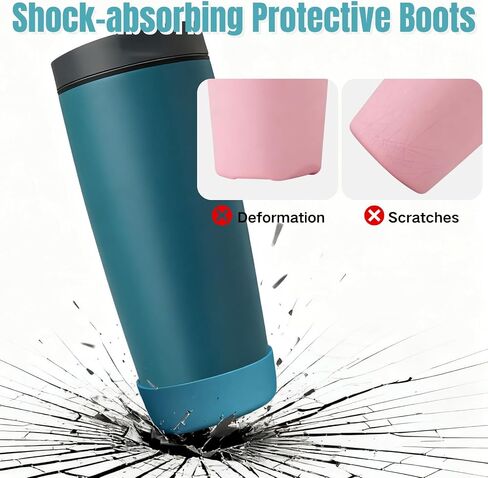 قطعتان من حذاء السيليكون المتوافق مع Owala SmoothSip Slider 12oz/20oz، حذاء زجاجة مياه مضاد للانزلاق خالٍ من BPA لأكواب القهوة أثناء السفر وملحقات الأكمام الواقية in Kuwait