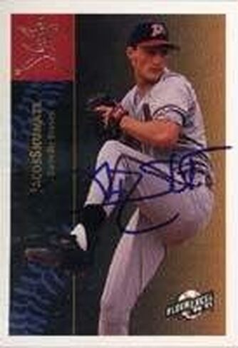 جاكوب شوميت دانفيل بريفز - شركة Braves Affiliate 1994 Fleer Excel بطاقة موقعة - بطاقة دوري ثانوية. يأتي هذا المنتج مع شهادة الأصالة من Autograph-Sports. موقعة - البيسبول in Saudi Arabia