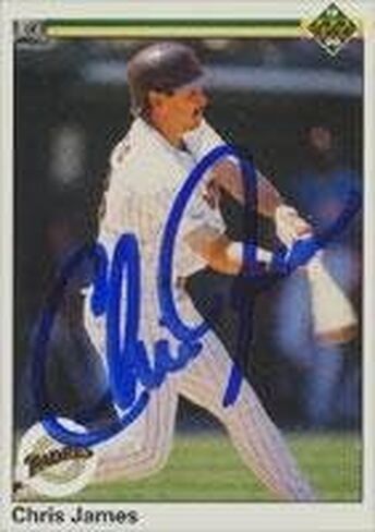 Chris James San Diego Padres 1990 Upper Deck Autographed Card. This item comes with a certificate of authenticity from Autograph-Sports. Autographed - MLB Autographed Baseball Cards in Saudi Arabia