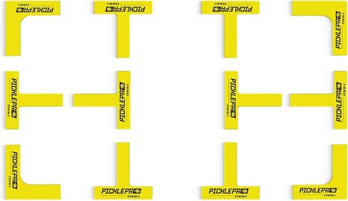 PicklePro CourtMark PVC Set – Pickleball Court Marking Kit - Non-Slip PVC Markers – 12-Piece Portable Line System for Indoor & Outdoor Pickleball Courts – Easy, Tool-Free Setup for Training or Matches in Saudi Arabia