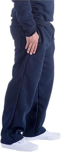 Yasumond Men's Fleece-Lined Athletic Sweatpants Basic Drawcord Running Pants with 2 Side Pockets Casual Sweatpants in Saudi Arabia