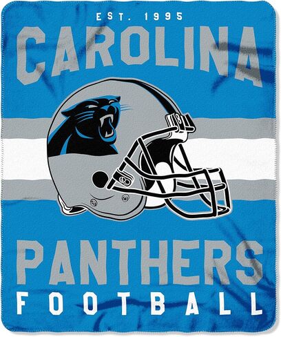 غطاء من الصوف المفرد من NFL Carolina Panthers، مقاس 50 بوصة × 60 بوصة، أزرق in Saudi Arabia