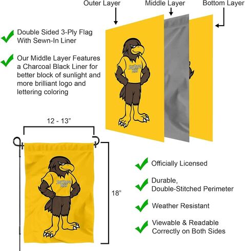 Southern Mississippi Eagles Seymour Mascot Garden Flag in Saudi Arabia